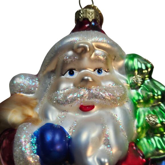 VTG Thomas Pacconi Handblown Glass Santa Claus Ornament With Dangle Legs READ - Picture 2 of 8
